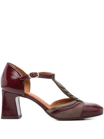 Zapato Tacón Medio Burdeos - Taupe