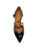 Chie Mihara Heida black patent leather Mary Jane, pointed toe and leather insole, made in Spain