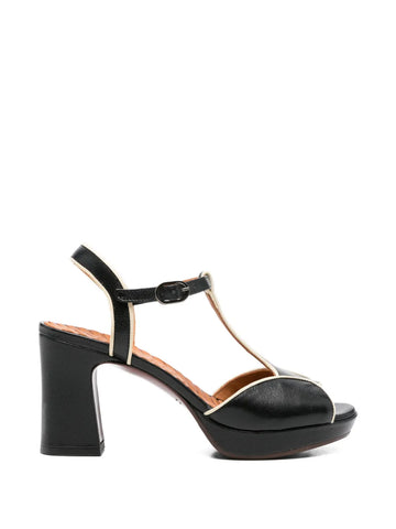 Sandalia Plataforma Negro - Crema