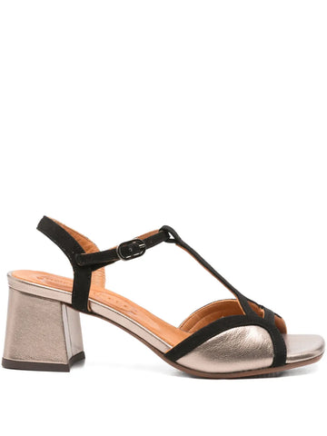 Sandalia Tacón Medio Iron - Negro