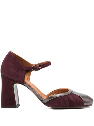 Zapato Tacón Alto Burdeos - Acero
