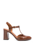 Zapato Tacón Medio Cognac