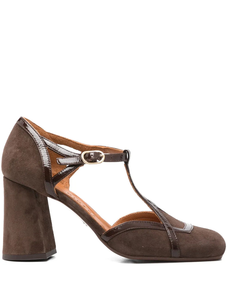 Zapato Tacón Alto Marrón Testa - Charol