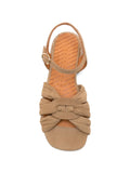 Chie Mihara Tusack sahara suede sandal, leather insole with brand stamp, knotted multi-strap detail