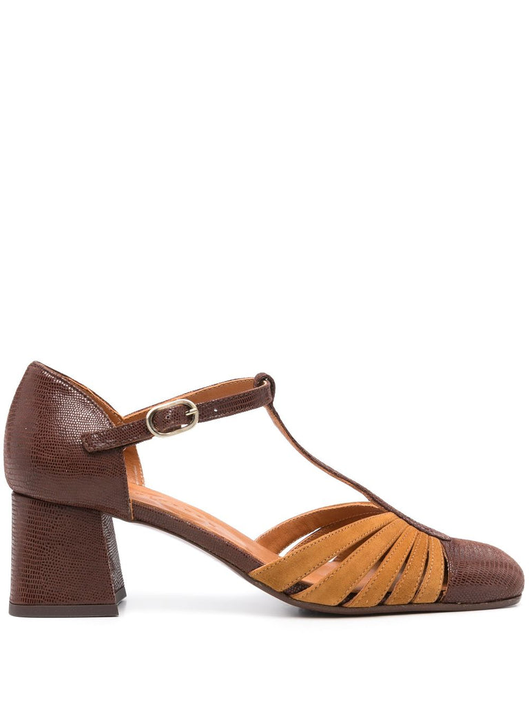 Zapato Tacón Medio Marrón - Cognac