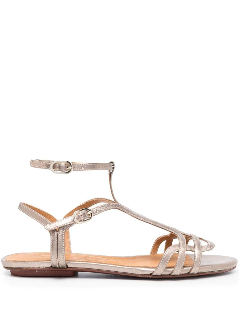 Sandalia Plana Plateado