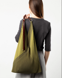Y Bag Leather Strap AUDREY Olive