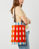 Tote Bag MARSALA Red & Sky Blue