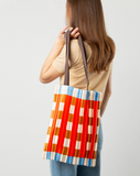 Tote Bag MARSALA Red & Sky Blue