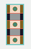 Pleated Scarf — AFRODITE, Aqua & Olive