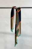 Pleated Scarf — AFRODITE, Aqua & Olive