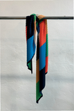 Pleated Scarf — ATENA, Green & Scarlet