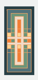 Pleated Scarf — ERA, Blue & Sage