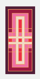 Pleated Scarf — ERA, Pink & Crimson