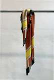 Pleated Scarf — SELENE, Beige & Bronze