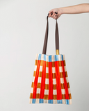 Tote Bag MARSALA Red & Sky Blue