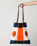 Tote Bag POZZALLO Navy & Orange