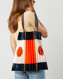 Tote Bag POZZALLO Navy & Orange