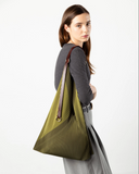 Y Bag Leather Strap AUDREY Olive