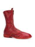 Bota Cremallera Plana Roja