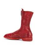 Bota Cremallera Plana Roja
