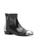 Bota Plana Negra y Plata