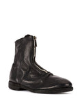 Black Zipper Flat Boot