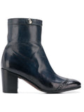 Bota Tacón Medio Azul
