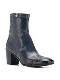 Bota Tacón Medio Azul