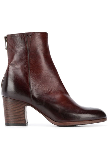 Burgundy Medium Heel Boot