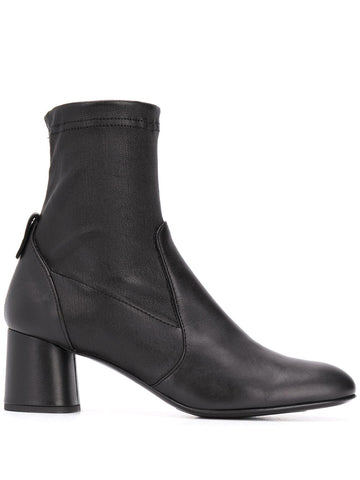 Black Mid Heel Boot