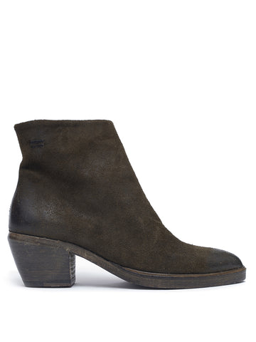 Grüner Stiefel mit mittlerem Absatz