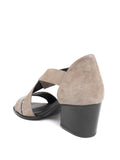 Gray Medium Heel Sandal