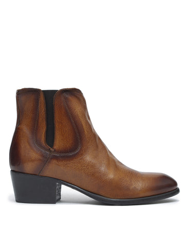 Camel Low Heel Boot