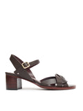 Burgundy Low Heel Sandal