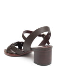 Burgundy Low Heel Sandal