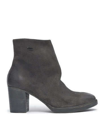 Brown Boot - Gray Medium Heel