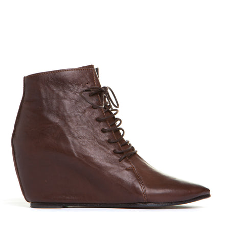 Brown Wedge Boot