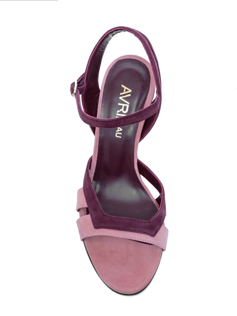 Sandalias tacon granate clearance