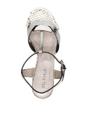 Silver - Gold Medium Heel Sandal