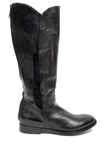 Black Flat High Boot