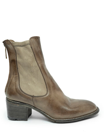 Bota Gris Tacón Medio