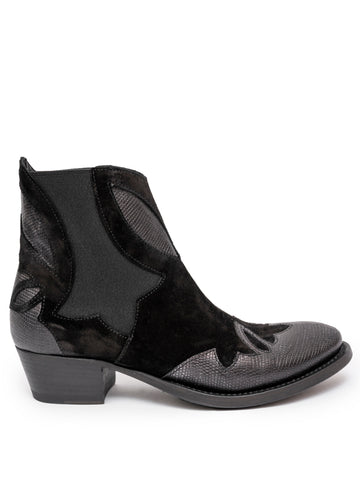 Black Low Heel Boot