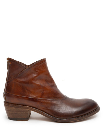 Low Heel Leather Boot
