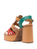 Multicolor Platform Sandal
