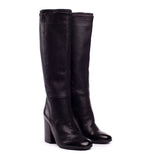 Bota Caña Alta Negra Tacón